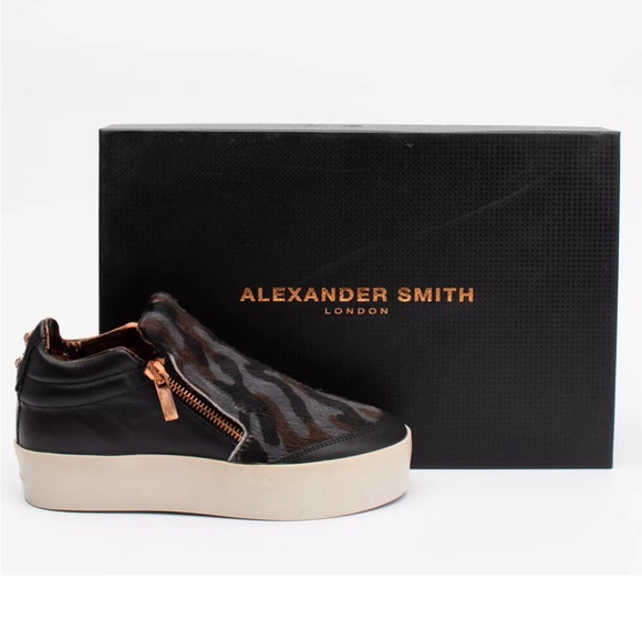 ALEXANDER SMITH Leather Sneakers US6 Camouflage Made in Italy - Picture 3 of 4